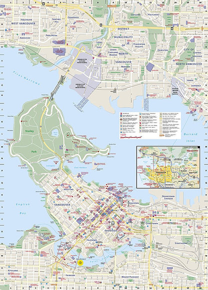 National Geographic City Destination Map Vancouver Canada DC01020312
