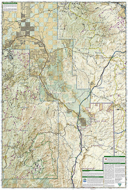 National Geographic Trails Illustrated AZ Prescott Nat Forest Map Pack Bundle