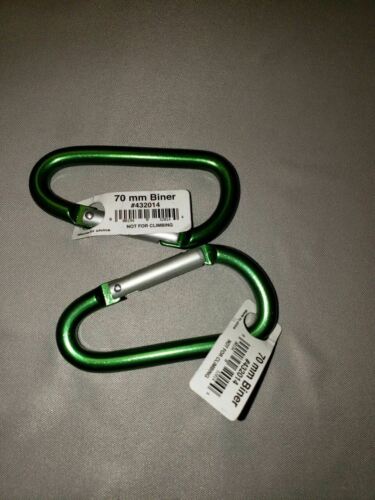 Liberty Mountain Multi-Biner 70mm (2.76") HA Aluminum Carabiners Green 2-Pack