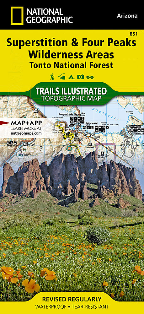 National Geographic Trails Illustrated AZ Superstition/Four Peaks Wilderness TI00000851