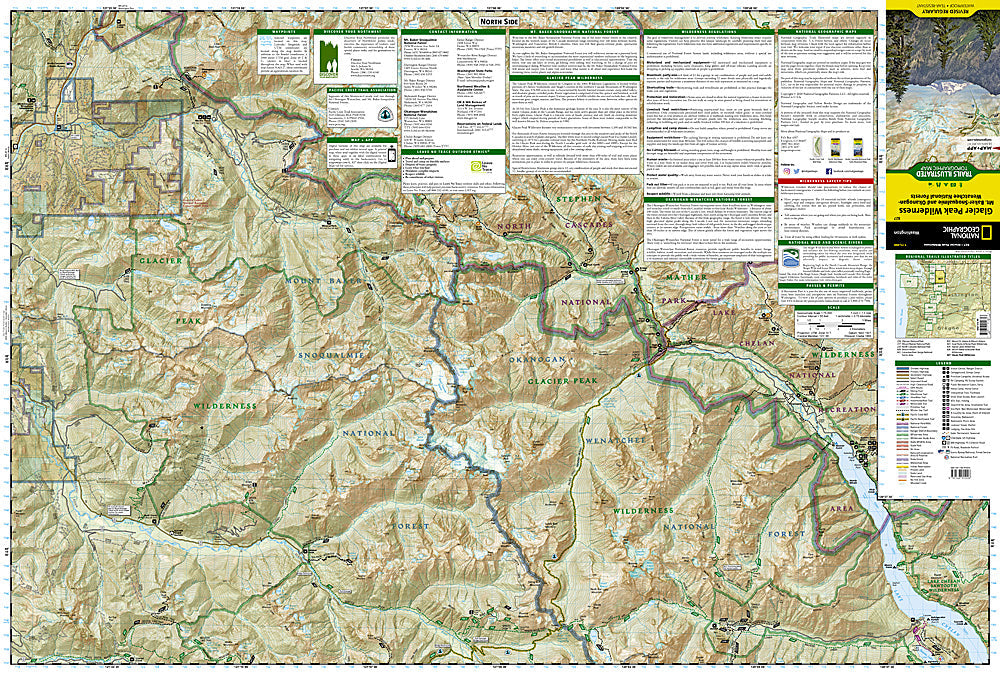National Geographic Trails Illustrated WA Glacier Peak Map 827