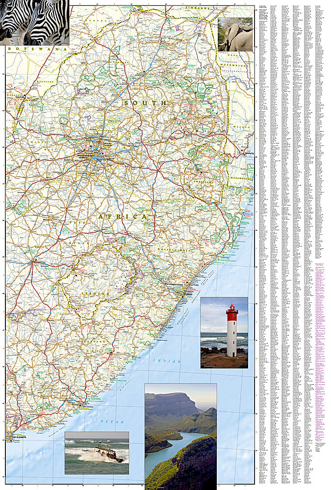 National Geographic Adventure Map South Africa AD00003204