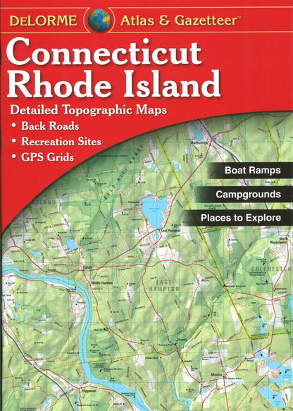 Delorme Connecticut CT / RI Atlas & Gazetteer Map Newest Edition Topo/Road Maps