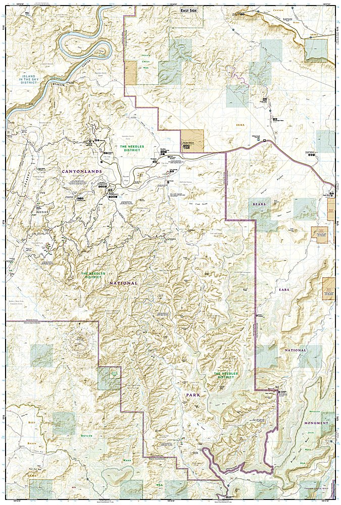 National Geographic Trails Illustrated Utah Canyonlands Needles District Map TI00000311