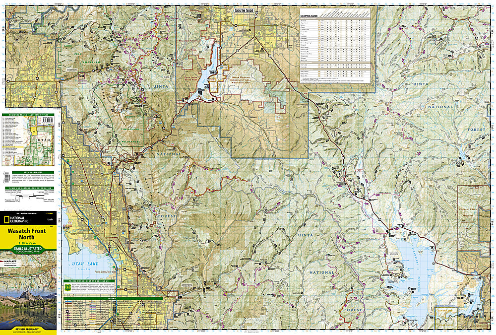 National Geographic UT Wasatch Front North Strawberry Trails Illustrated Map TI00000709