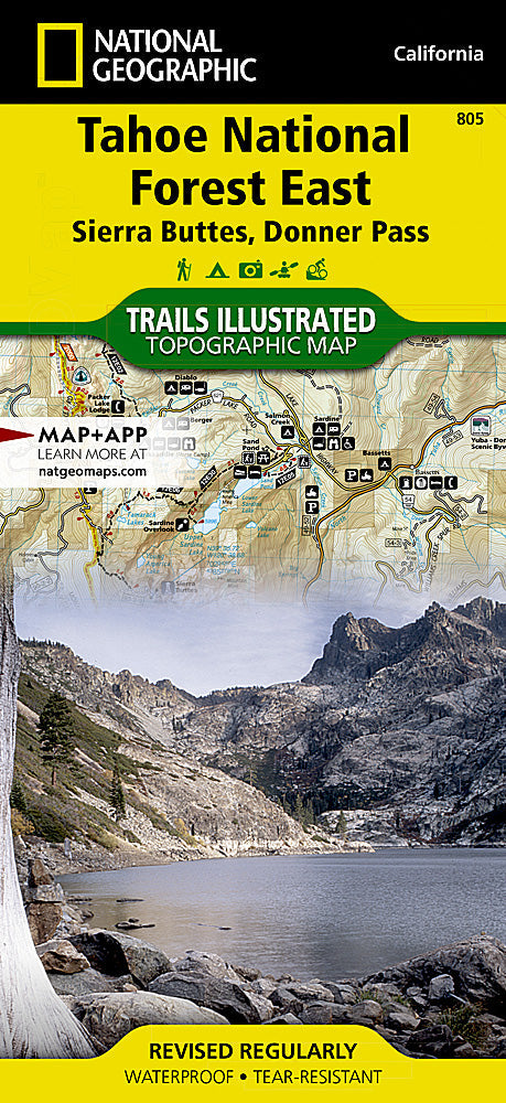 National Geographic Trails Illustrated CA Tahoe National Forest East Map TI00000805