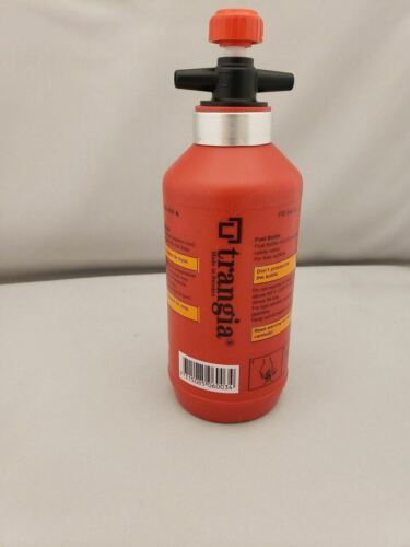 Trangia 0.3 L Red HDPE Fuel Bottle w/Safety Valve for Filling Alcohol Stoves