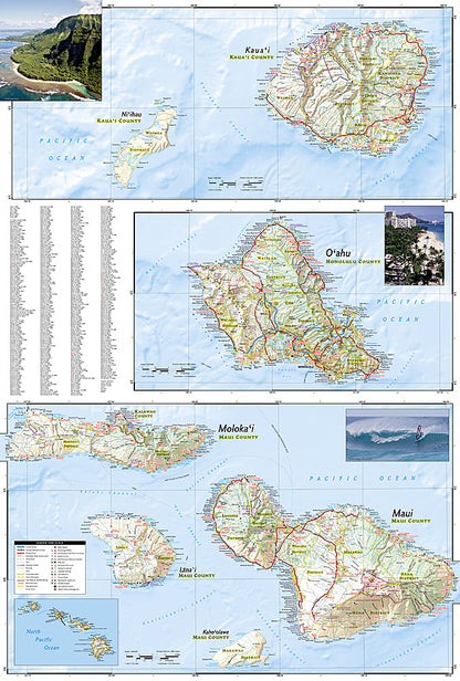 National Geographic Adventure Map Hawaii (Hawai'i) Oceania AD00003111