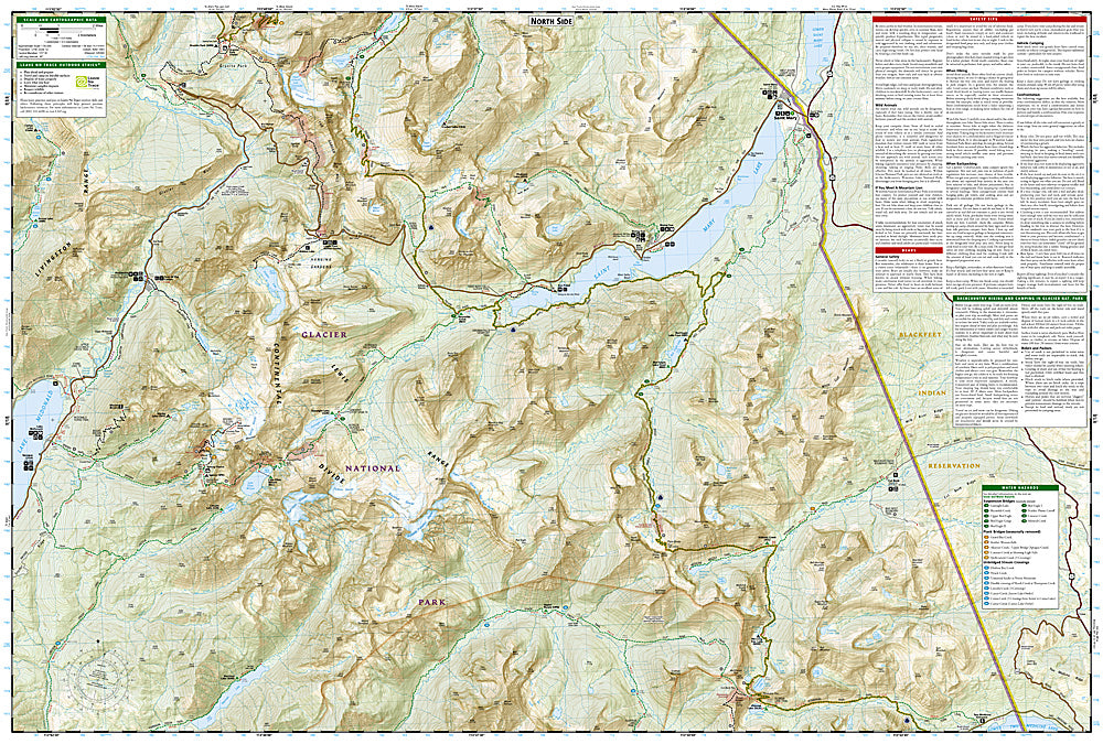 National Geographic MT Glacier Waterton Map Bundle TI01020577B