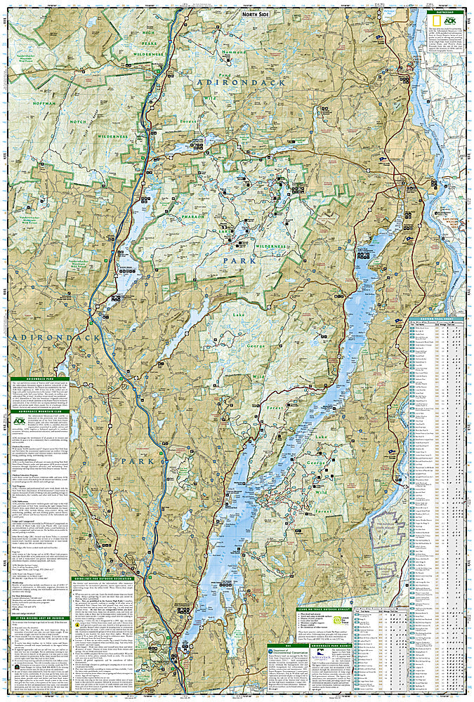 National Geographic Trails Illustrated NY Adirondack Park Lake George Map TI00000743