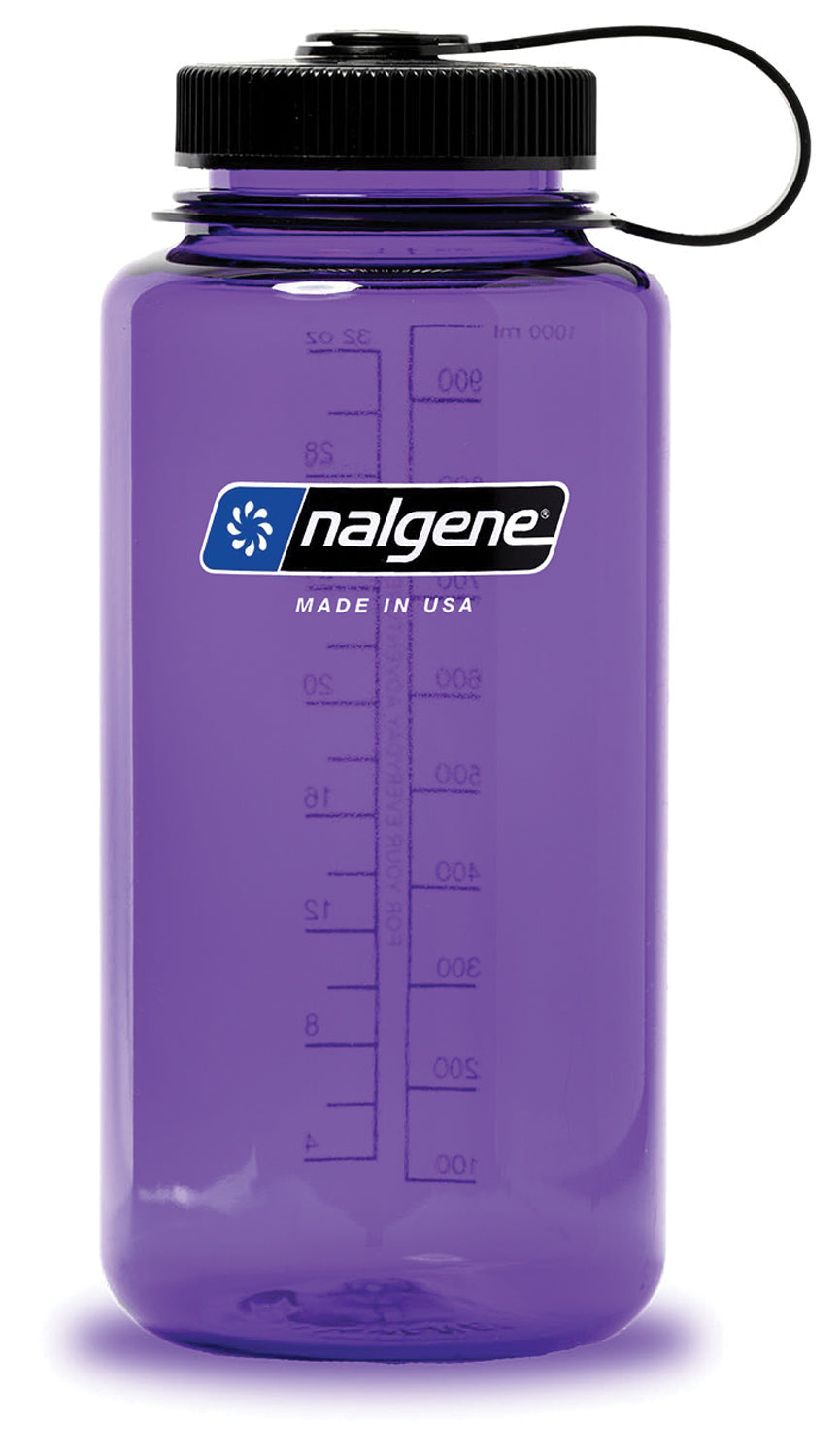 Nalgene Wide Mouth Sustain 32 oz Bottle Purple w/Black Cap