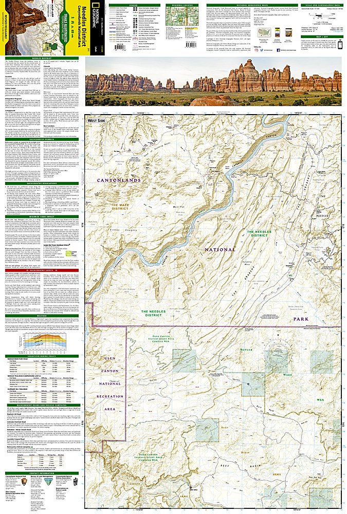 National Geographic Trails Illustrated Utah Canyonlands Needles District Map TI00000311