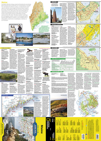 National Geographic Guide Map ME Maine Road Map & Travel Guide GM01020482