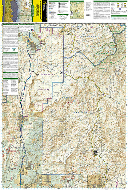 National Geographic Trails Illustrated AZ Mazatzal and Pine Wilderness Map TI00000850