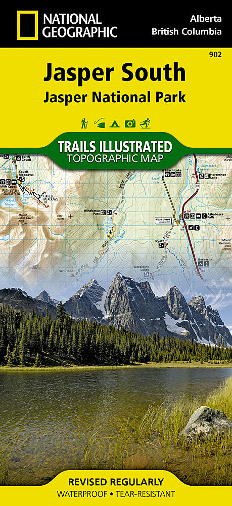 National Geographic Trails Illustrated Alberta/BC Canada Jasper South Map TI00000902