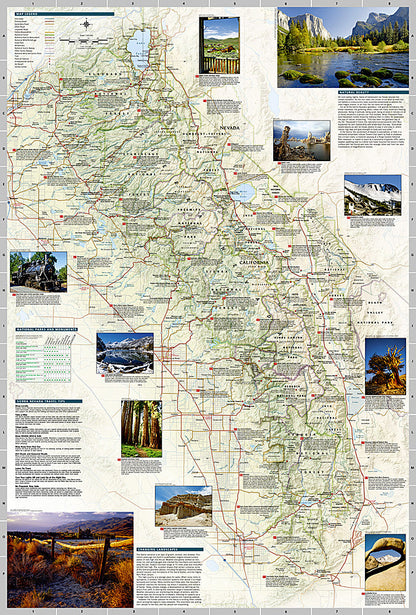 National Geographic Destination Travel Map California CA Sierra Nevada DM01020627