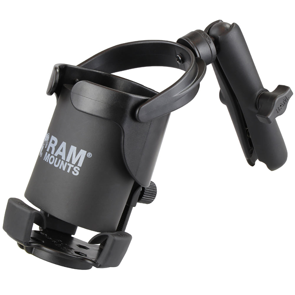 RAM Mount Level Cup XL w/Long Double Socket Arm [RAM-B-417B-C-201U]