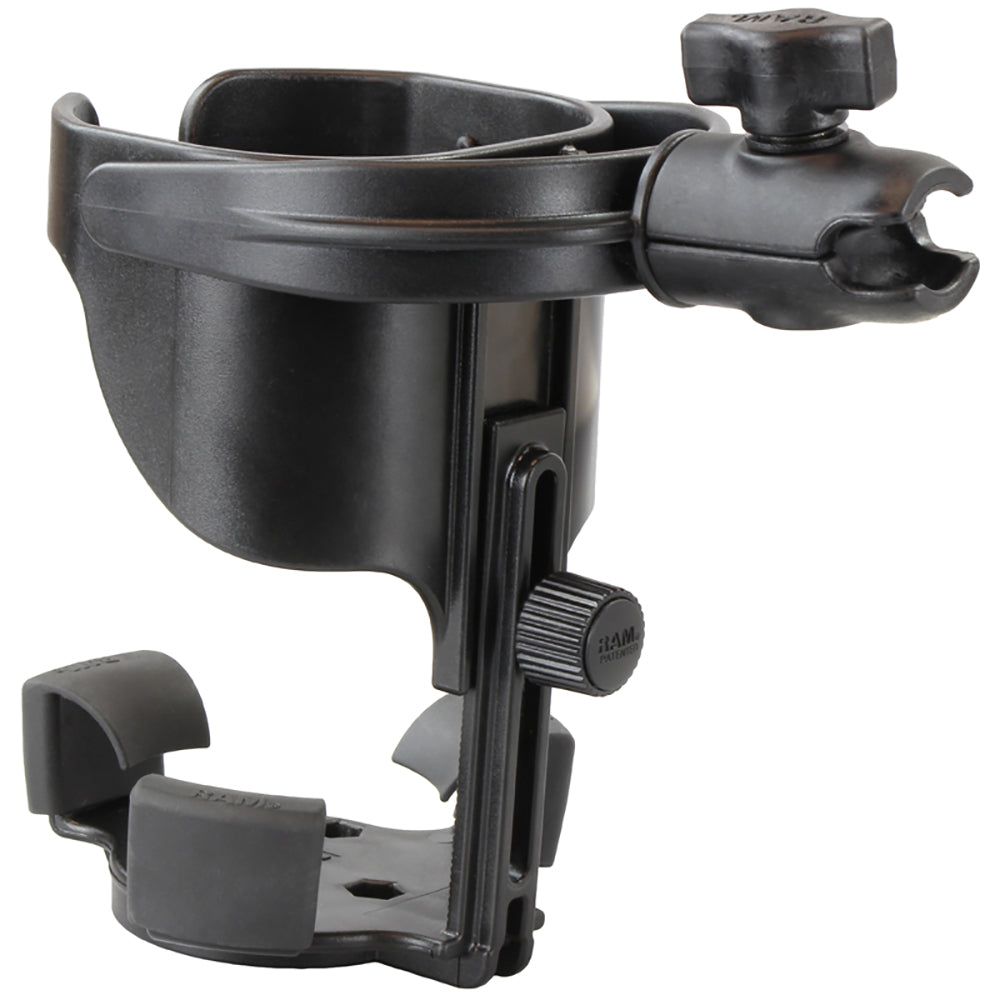 RAM Mount Level Cup XL Low Profile Mount w/Large Strap Clamp Base [RAP-B-417-200-1-231Z-2NUBU]