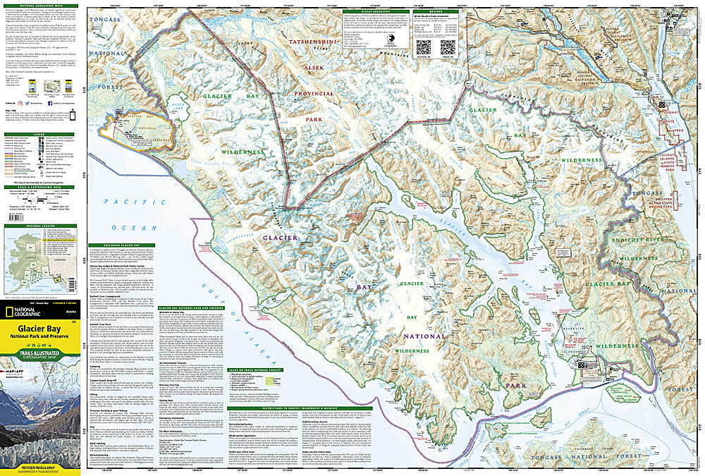 National Geographic Trails Illustrated AK Glacier Bay National Park Map TI00000255