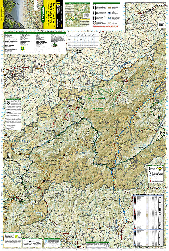 National Geographic Cherokee Nat Forest Map Pack Bundle TI01021243B