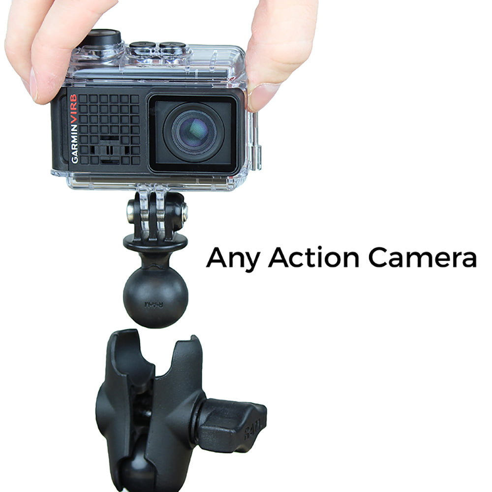 RAM Mount RAM 1" Ball Adapter for GoPro Bases with Short Arm and Action Camera Adapter [RAP-B-GOP2-A-GOP1U]