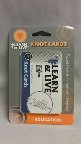 Ultimate Survival UST Knot Tying Cards Durable Waterproof 11 Essential Knots