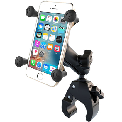 RAM Mount Small Tough-Claw Base w/Double Socket Arm  Universal X-Grip Cell/iPhone Cradle [RAM-B-400-UN7]