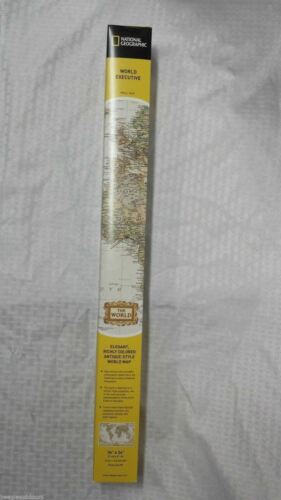 National Geographic World Executive Poster Size Wall Map 36" x 24" Boxed