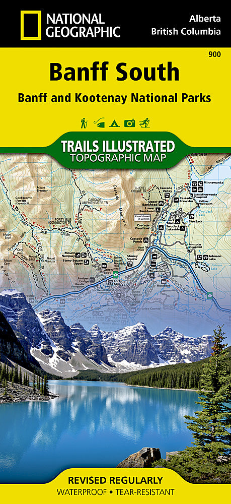 National Geographic Trails Illustrated Alberta/BC Canada Banff South Map TI00000900