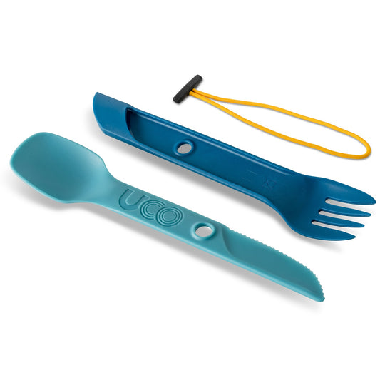 UCO Switch Spork Utensil Set w/Tether Classic Blue (Blue/Teal) F-SP-SWITCH