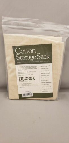 Equinox Sleeping Bag / Comforter Breathable Cotton 14" x 34" Storage Sack