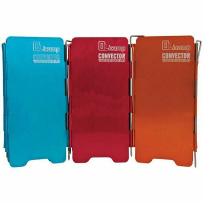 Olicamp Convector Windshield Anodized Aluminum Windscreen Orange w/Stuff Bag