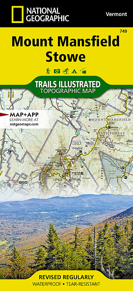 National Geographic Trails Illustrated VT Mount Mansfield / Stowe Map TI00000749