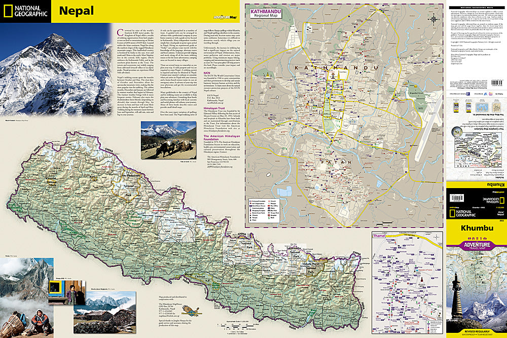 National Geographic Adventure Map Khumbu AD00003002