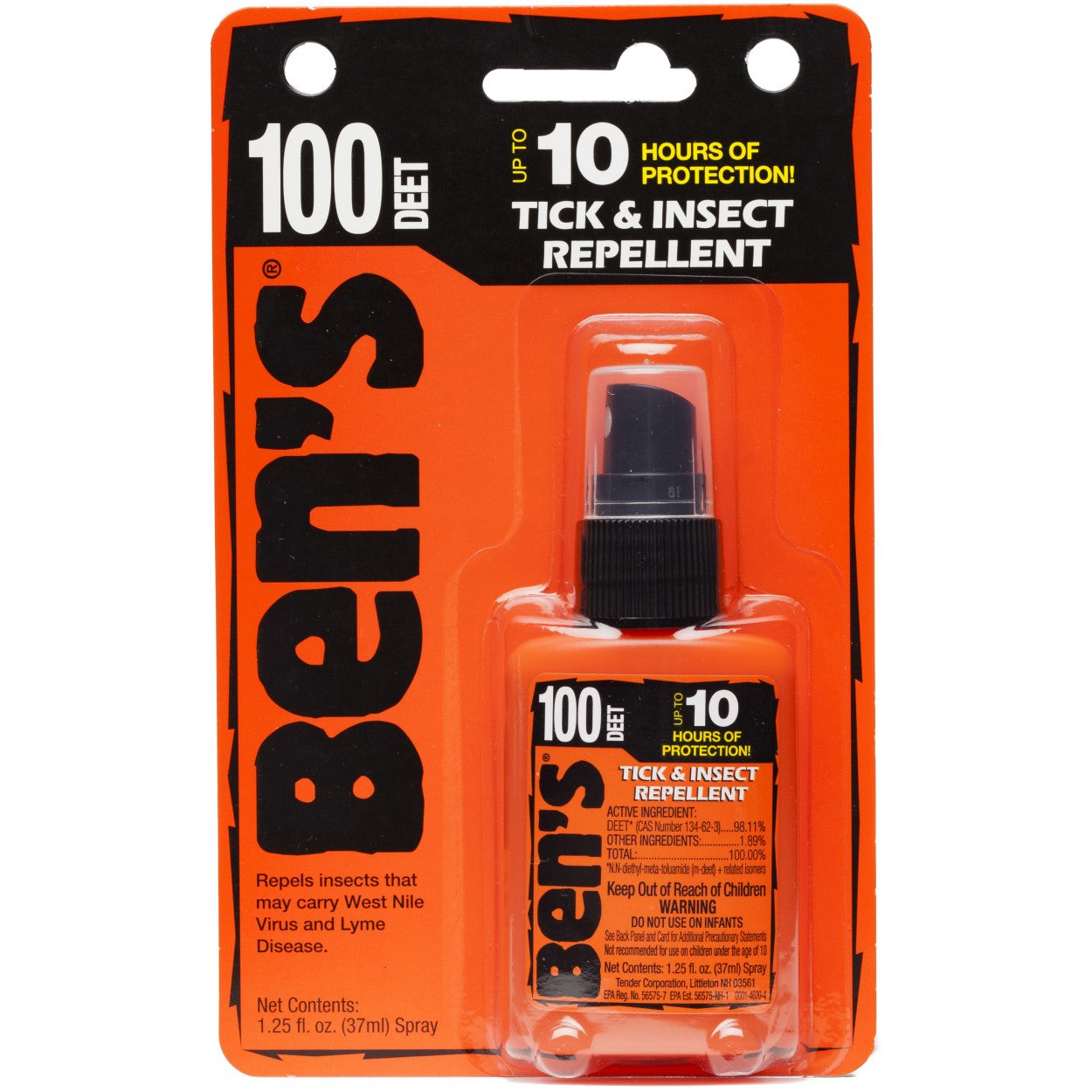 Ben's 100% DEET Insect Repellent 1.25 fl oz Pump Spray 0006-7070