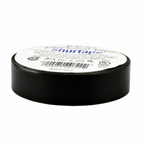 Shurtape Black Electrical Tape - UL Listed, 7 mil, 3/4" x 22 Yds (66 Feet) Roll