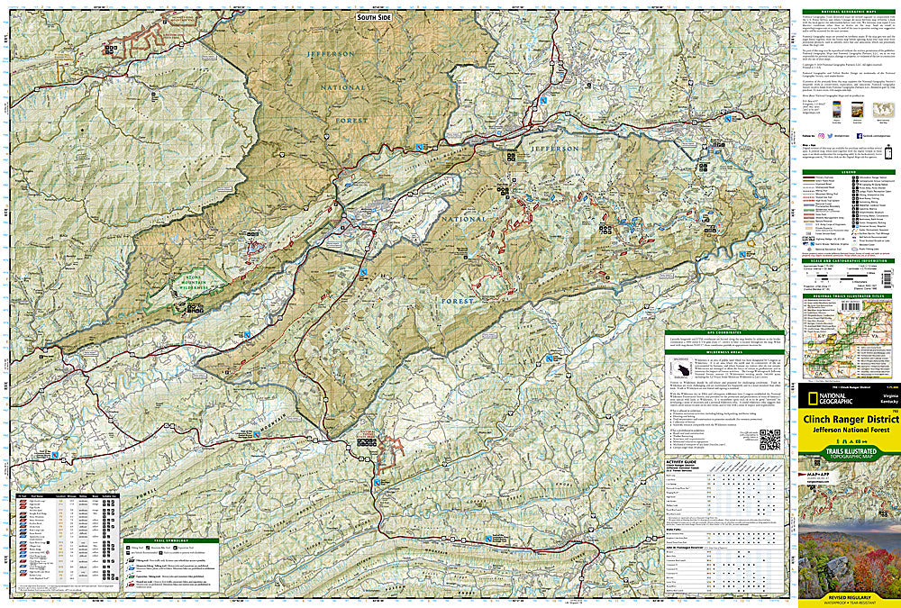 National Geographic Trails Illustrated VA Clinch Ranger District Map TI00000793