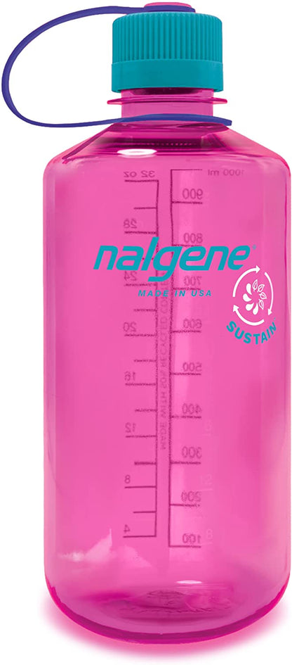 Nalgene Narrow Mouth 32 oz Sustain Bottle Electric Magenta 2021-0232