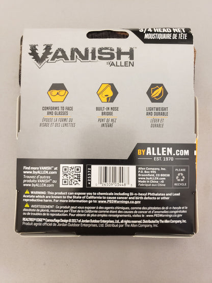 Allen Vanish Visa Form Mesh Realtree Edge 3/4 Head Net 25372