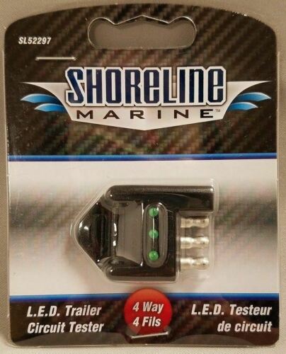 Shoreline Marine LED 4-Way Trailer Circuit Tester--Test Tail/Signal/Brake Lights