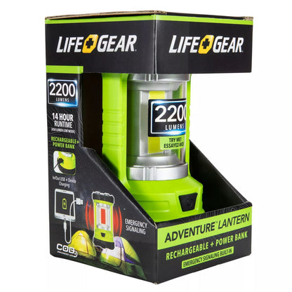 Life Gear 2,200-Lumen USB Rechargeable Lantern and Power Bank 41-3992