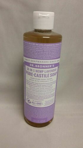 Dr Bronner's / Bronners 18-In-1 Hemp Lavender Pure-Castile Soap 16 oz Organic