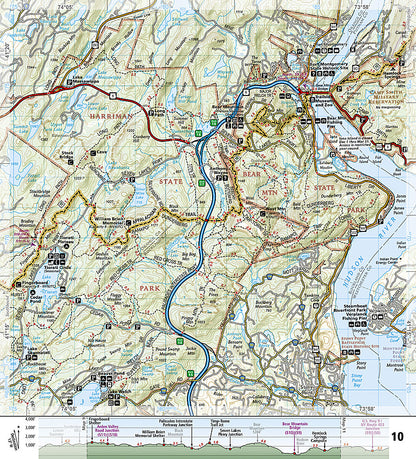 National Geographic Appalachian Trail Map NJ NY DE Water Gap-Schaghticoke TI00001508