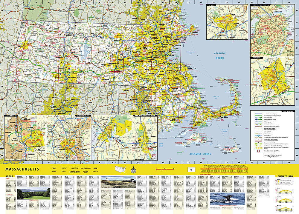 National Geographic GuideMap MA Massachusetts Road Map & Travel Guide GM01020315