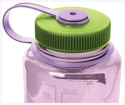 Nalgene Wide Mouth Sustain 32 oz Bottle Dove Gray w/Green Cap