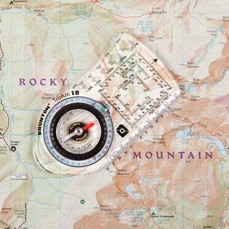 Brunton TruArc 10 Baseplate Compass w/Lanyard F-TRUARC10
