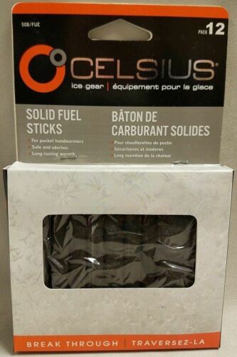 Celsius Solid Fuel Refill 12-Pack for Hand Warmer - Safe Odorless Warmth 508/FUE