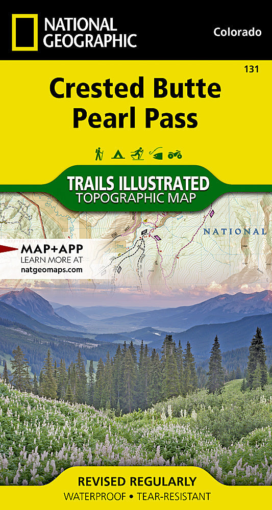 National Geographic Trails Illustrated Colorado Crested Butte Pearl Pass Map TI00000131
