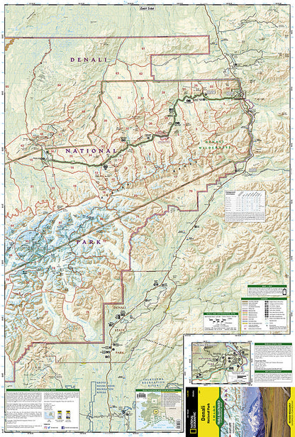 National Geographic Trails Illustrated Alaska Denali National Park Map 222