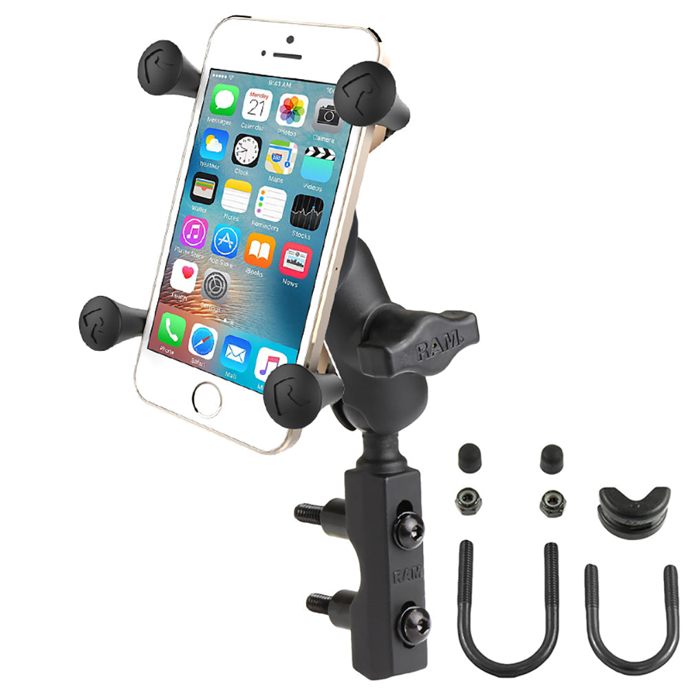 RAM Mount X-Grip Phone Mount w/Motorcycle Brake/Clutch Reservoir Base [RAM-B-174-A-UN7U]